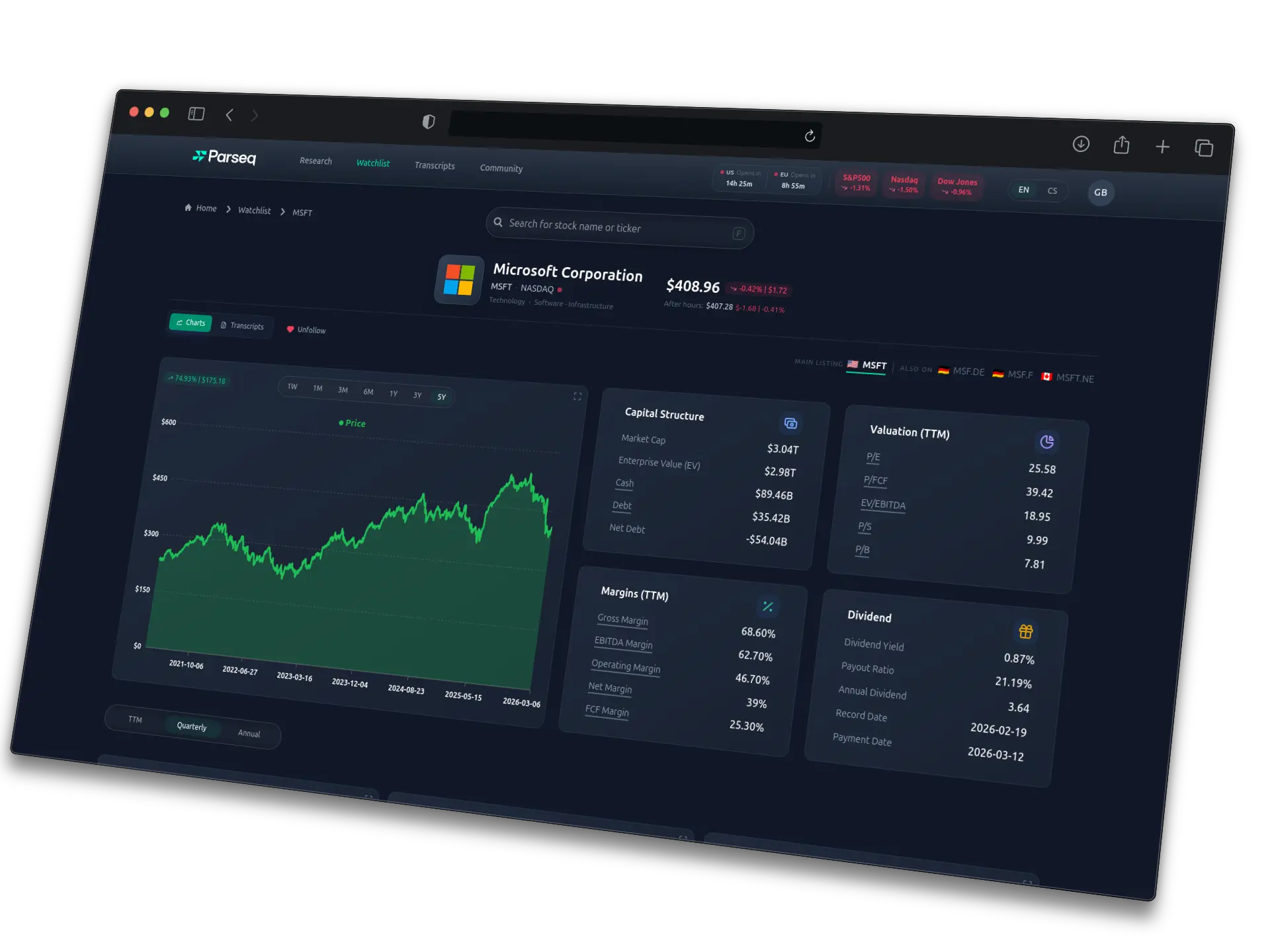 Stock Analysis Platform Parseq — Stock Analysis Platform